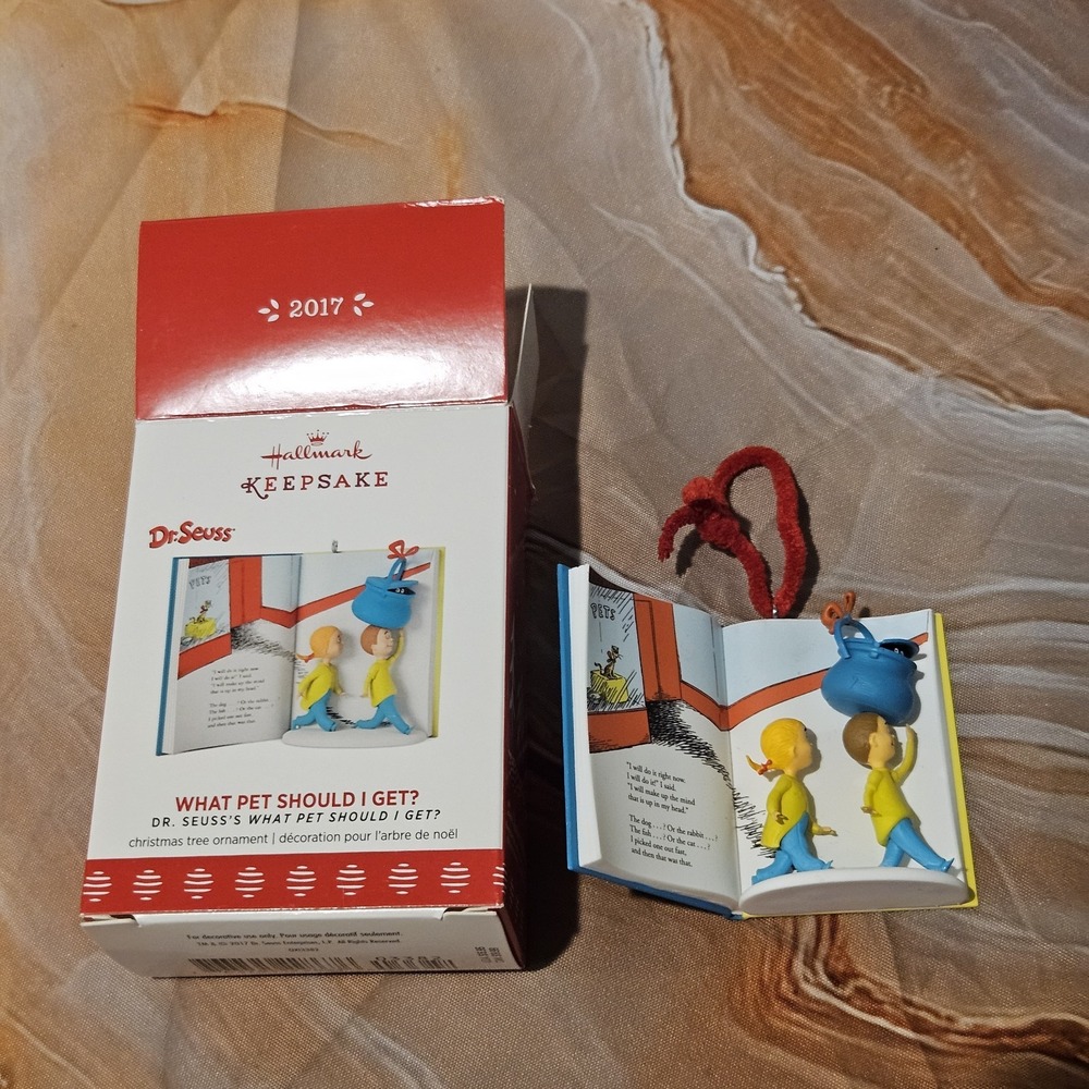 2017 Hallmark Keepsake Dr Seuss What Pet Should I Get Christmas Ornament